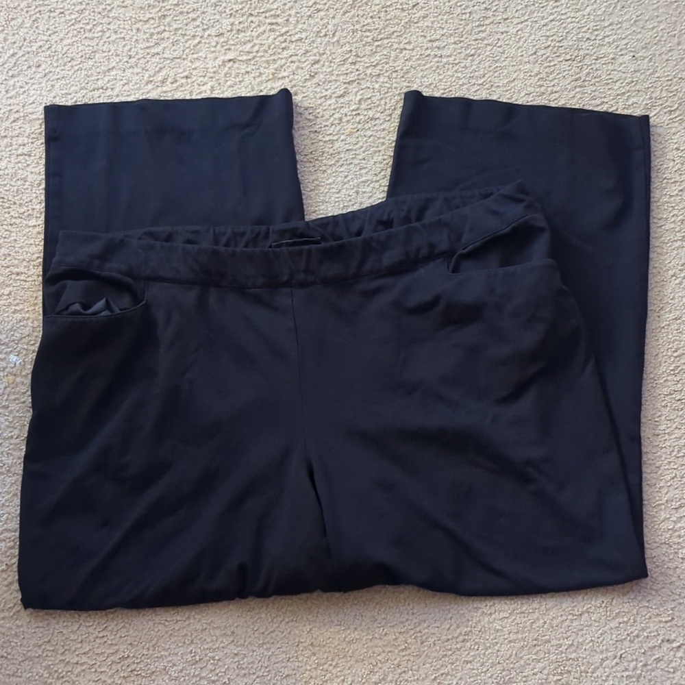 Lane Bryant Black Pull On Stretch Bootcut Pants Size 22/24